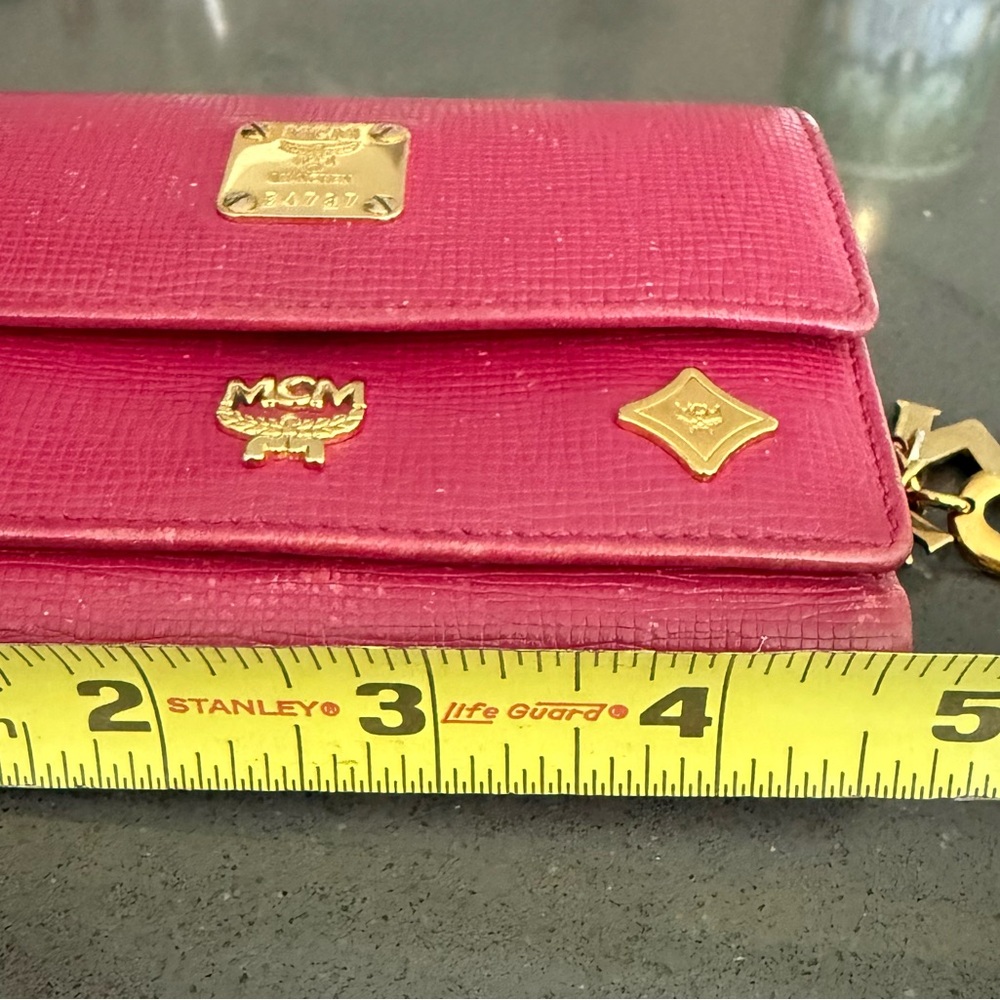 MCM Hot Pink Leather Wallet with Charm. EUC - Picture 10 of 11
